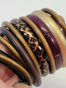 HHP Name Brand Fashion Statement Set of 10 Asstd Wood Bangle Bracelets BOGO Free - Picture 1 of 5