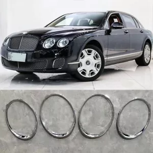 4pcs For Bentley Flying Spur 2009-2012 Headlight Trims Lights Rims Chrome Ring - Bild 1 von 8