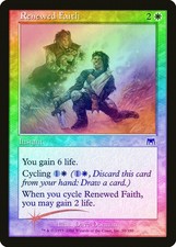 Renewed Faith FOIL Onslaught HEAVILY PLD White Common MAGIC MTG CARD ABUGames