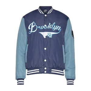 Brave Soul Mens Varsity Jacket Sponsor Press Stud Fastening Ribbed Neck Outwear - Picture 1 of 7