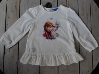 Tunique manches longues blanche en voile léger La Reine des Neige DISNEY 4-5 ans - Photo 1/4