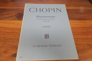 PARTITION  CHOPIN  KLAVIERSONATE - H MOLL . B MINOR . SI MINEUR - G.HENLE VERLAG - Picture 1 of 2