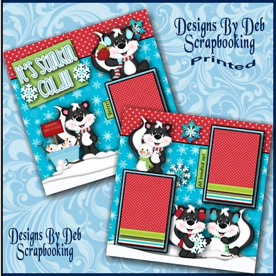 ITS STINKIN COLD - Páginas de álbum de recortes prefabricadas diseño impreso en papel DBDS Foto 1 de 3