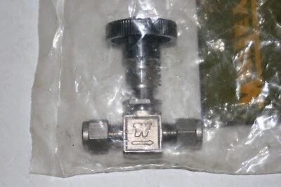 1/4" Tube Needle Valve (Monel Alloy 400/R-405) Whitey Swagelok M-1RS4 - Image 1 of 2