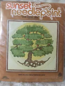 Our Family Tree Sunset needlepoint kit - Picture 1 of 4