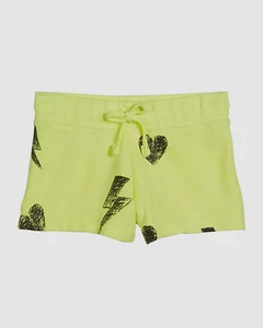 $52 Flowers By Zoe Kids Girls Green Heart Lightning Bolt Drawstring Shorts SZ M - Picture 1 of 1