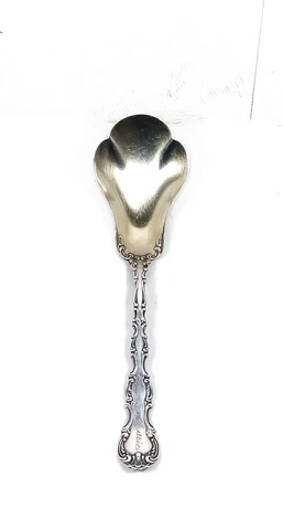 Antique Gorham Sterling Silver STRASBOURG Berry Serving Spoon - 5 1/2” Cover