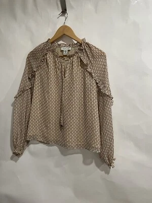 Blusa Rachel Zoe Talla S Cuello Corbata Manga Larga Volantes Forrada Blusa Talla S Para Mujer’s Foto 1 de 4