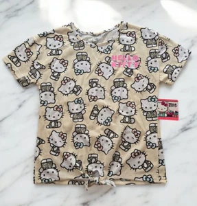Sanrio Hello Kitty Tapioca Leopard Cheetah Print Top ~ NWT ~ Girls Size 8/10 - Picture 1 of 6