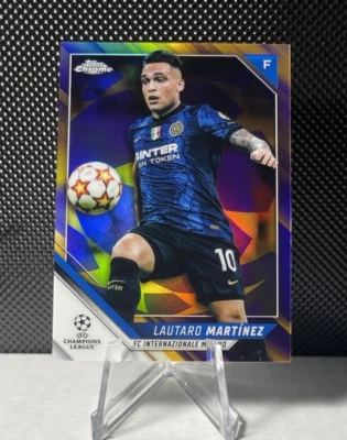 Lautaro Martinez 2021-22 Topps Chrome UCL Purple & Gold Starball SP #30 - Image 1 of 4