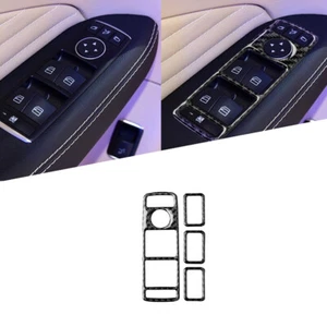 Carbon Fiber Window Lift Switch Cover For Mercedes-Benz GLA 14-17 C 07-11 - Picture 1 of 10