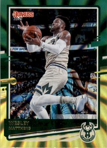 2020-21 Donruss Holo Green and Yellow Laser #119 Wesley Matthews