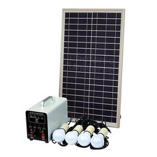 Photonic Universe 25 W Solar Lighting System Kit with 4 LED Lights - SL-25W