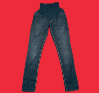 FADE  TO  BLUE ... Maternity Skinny Slim Blue Jeans ... Size  M ... NEW - Image 1 of 4
