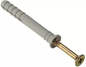 200x M6 x 50mm Nylon Hammer in Frame Fixings for Masonry & Concrete Screw & Plug - Picture 1 of 1