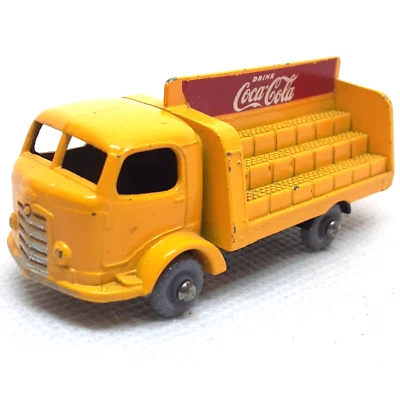 Lesney Matchbox No. 37 Karrier Bantam 2 Ton Coca Cola Lorry Yellow Gray Wheels - Image 1 of 4