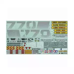 1/14 Tamiya Scania 770S 8x4 foglio decalcomania 11421856/1421856 - Foto 1 di 4