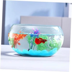 1 Gallon Glass Fish Bowl with Decor, Include Fluorescent Rocks 1 gal fish bowl - Picture 1 of 7