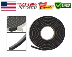 3/8in. x 5/16 in. x10 ft. Black Rubber Foam Weatherseal Tape Minimum compression - Picture 1 of 14