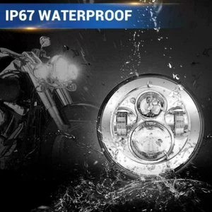 7" inch 300W LED Headlight chrome Universal Head Light For Harley FLD 2012-2013 - Picture 1 of 12