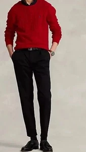 Polo Ralph Lauren Pants Mens 38x32 Black Wynton Stretch Slim Tapered Fit $168 - Picture 1 of 16