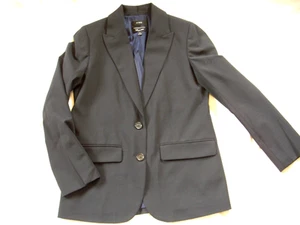 J CREW DAMENBLAZER SCHWARZ Größe 6 ITALIENISCH STRETCH WOLLE NEU MIT ETIKETT - Bild 1 von 4