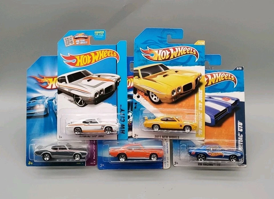 Hot Wheels '70 Pontiac GTO Judge New Models '69 Pontic & Pontic Judge Lot Of 5 - Image 1 of 4