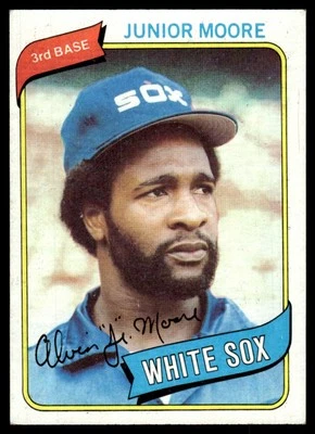 1980 Topps Junior Moore Chicago White Sox #186 - Image 1 of 2