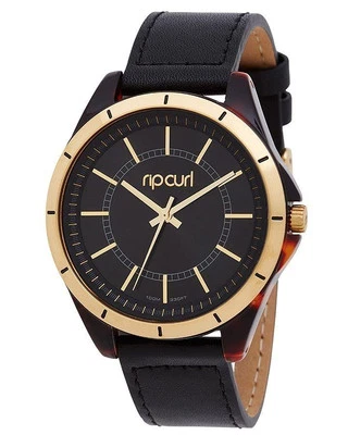 RELOJ SURF SERENA CUERO RIP CURL PARA MUJER Nuevo - A2846 Negro Tortuga PVP $229.99 Foto 1 de 4