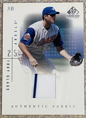 2001 SP Game Used Edition “Authentic Fabric” Troy Glaus #TG1 - Image 1 of 2
