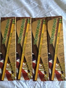 4 Schachteln Vintage 12 Dixon Ticonderoga 13882 No.2 weiche Bleistifte - Bild 1 von 3