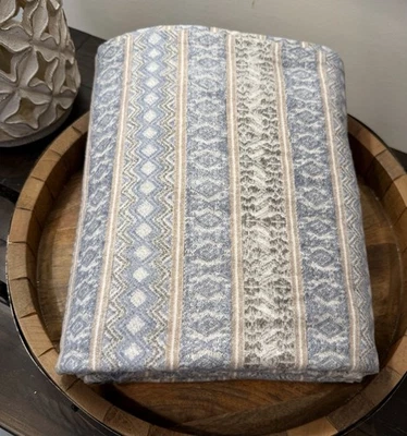 Folha plana Pottery Barn Fair Isle inverno flanela SOMENTE) QUEEN algodão orgânico LEIA - Imagem 1 de 4