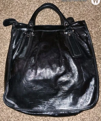 NWOT Vintage CATERINA LUCCHI Italian Cowhide/Leather Large Black Handbag - Image 1 of 4
