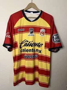 2019-2020 Morelia Futbol Soccer Yellow Red Home Jersey Size XL - Picture 1 of 9