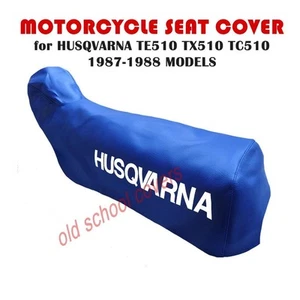 MOTORCYCLE SEAT COVER HUSQVARNA TE510 TX510 TC510 1987-1988 BLUE - Picture 1 of 2