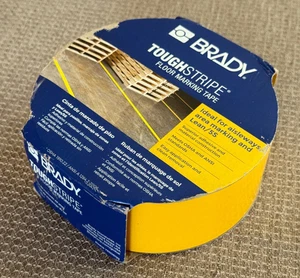 Brady TOUGHSTRIPE 104312 Yellow Floor Marking Tape Roll 2 inch x 100 feet (B514) - Picture 1 of 6