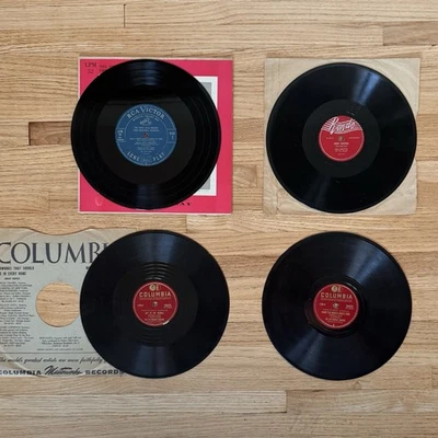 Antique Christmas X 4  78 rpm - Image 1 of 4