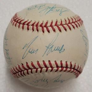 1991 Chicago White Sox Team signierter Baseball FRANK THOMAS SAMMY SOSA T RAINES BAS - Bild 1 von 8