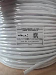 SFX CW1308 10 pares de cables telefónicos LSF blancos - carrete de 200 m - Imagen 1 de 5