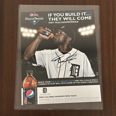 奥斯汀·杰克逊底特律老虎队亲笔签名 8 x 10 照片签名亲笔签名百事可乐 Max 广告 — 第 1/2 张图片