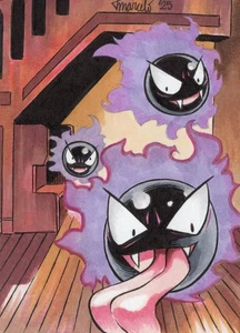 ORIGINAL Pokemon - Espantoso 1/1 Dibujado a Mano Tarjeta de Boceto PSC Fan Art - Imagen 1 de 3