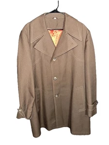 Giacca soprabito vintage purosangue by Energy uomo 42R marrone arancione foderato USA - Foto 1 di 8