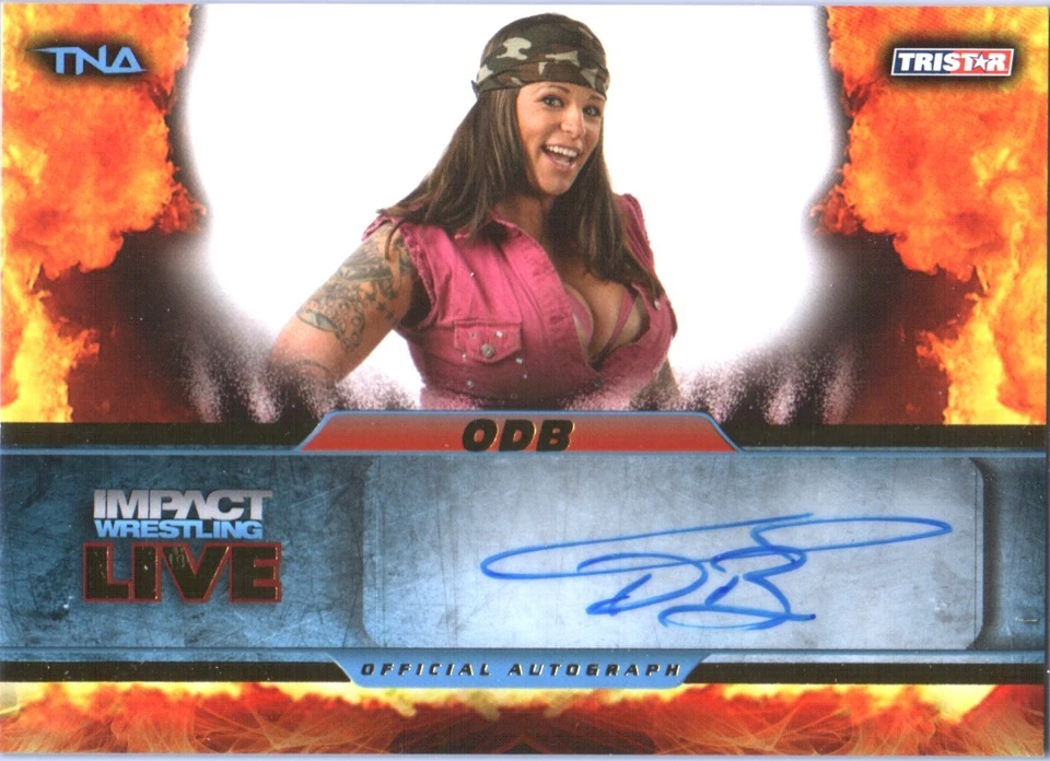 TNA ODB 2013 Impact Wrestling LIVE GOLD Autograph Card SN 49 of 99 - Image 1 of 1