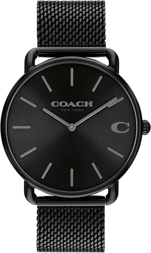 [COACH] Orologio Uomo 14602720 Elliot 41mm Nero Quadrante Sunray Maglia