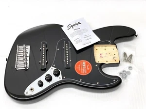 Genuine Fender Squier FULLY LOADED 6-STRING BODY Jazz J Bass Guitar Black - Picture 1 of 23