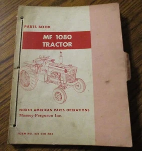 Massey Ferguson MF 1080 Tractor Parts Catalog Manual Book Original December 1970 - Picture 1 of 6