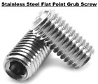Flat Point Grub Screws Stainless Steel Black Alloy Hex Socket Set Screw M2 - M8