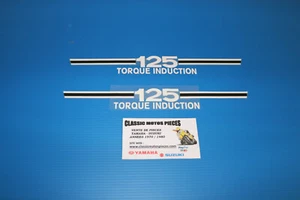 125 RS YAMAHA TYPE 480 KIT D'EMBLÈMES CACHE LATÉRAL+RÉSERVOIR D'HUILE - Imagen 1 de 4