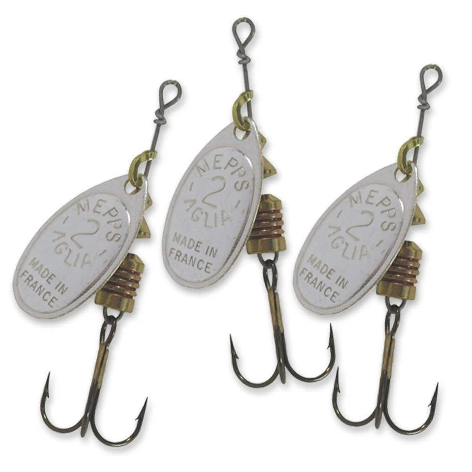 Mepps Aglia Silber Spinner - 3er Pack - silber - 3,5-13,5g - versch. Größen - Bild 1 von 1