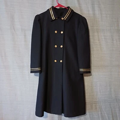 Abrigo para mujer náutico de doble pecho moda autopista de colección azul marino talla 14. Foto 1 de 4